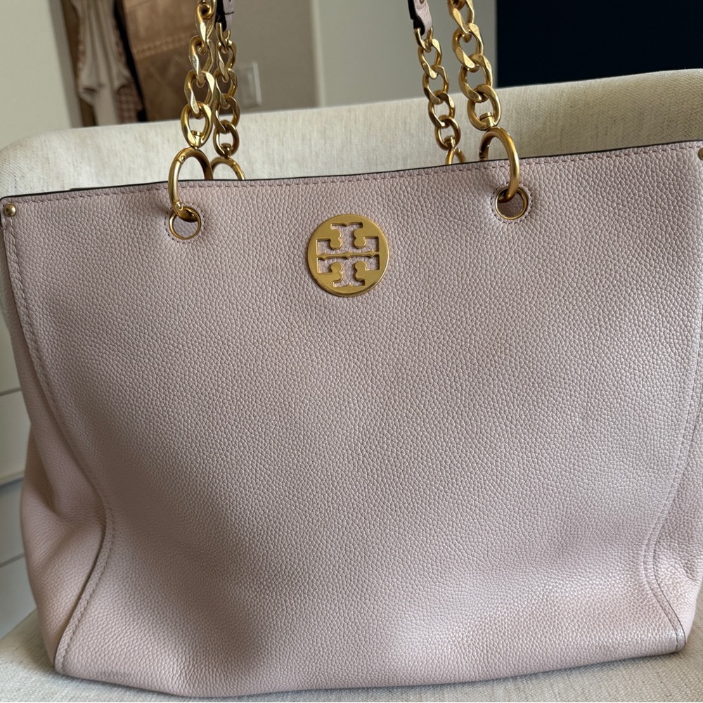 Tory Burch Blush Tote with Gold Accents
